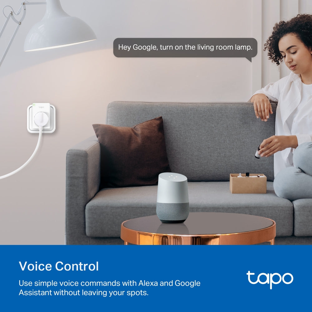 Tapo Mini Smart Wi-Fi Societ, Energy Monitoring P110-Small Smart Wi-Fi with Energy Control