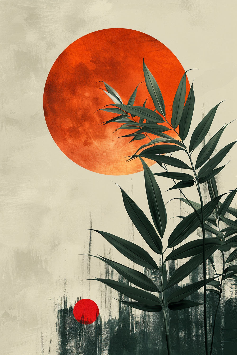 Technical painting wall abstraction simple boho