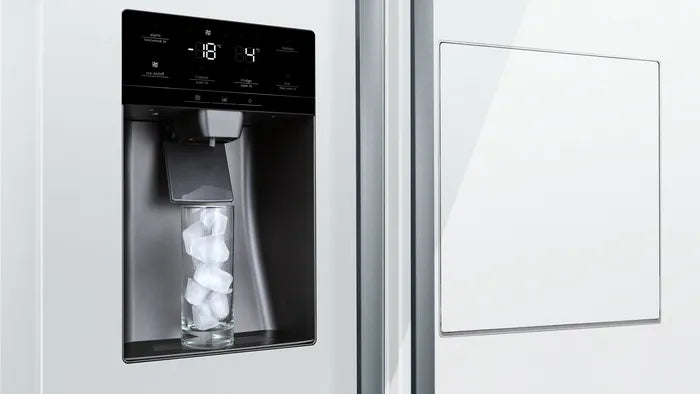 ثلاجة سايد باي سايد ابيض الستايل الأمريكي من بوش