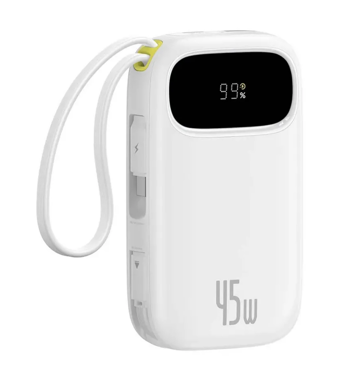 باور بانك باسيوس Qpow 3 20000mAh 45W أبيض