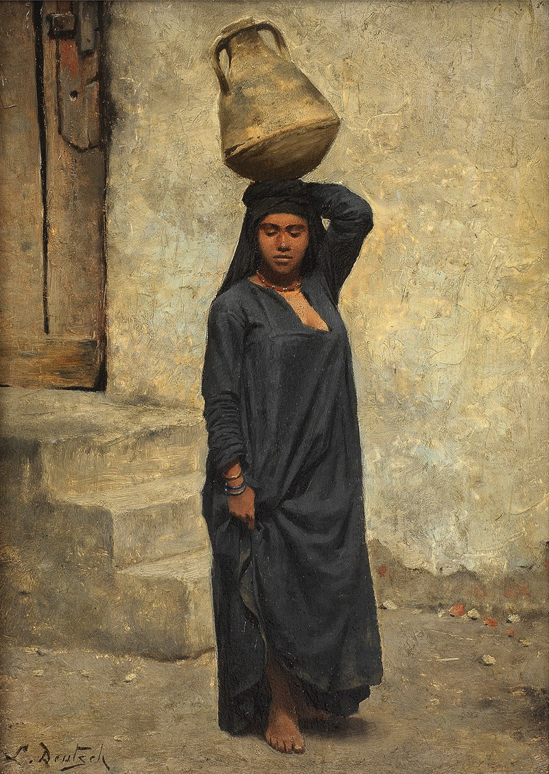 An egyptian Water Carrier Ludwig Deutsch (Austrian, 1855 - 1935) Facebook