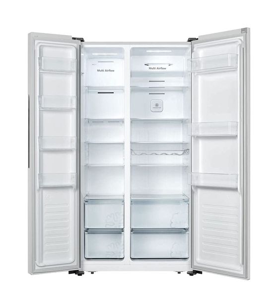 white ثلاجة هايسنس جانب الى جانب 670 لتر