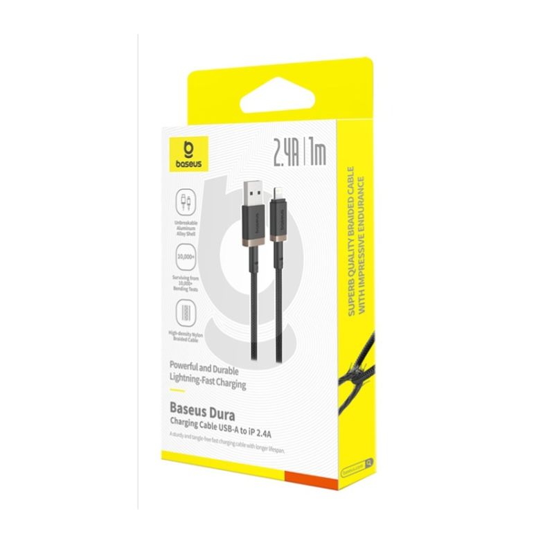 باسيوس كابل ديورا USB→iP 2.4A بطول 1م