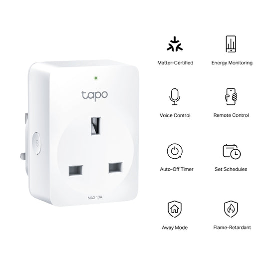 Mini Smart Wi -Fi Plug, Energy monitoring Tapo P110M - Small Smart Hi -Fi Smart with Energy Control - Tapo P110M
