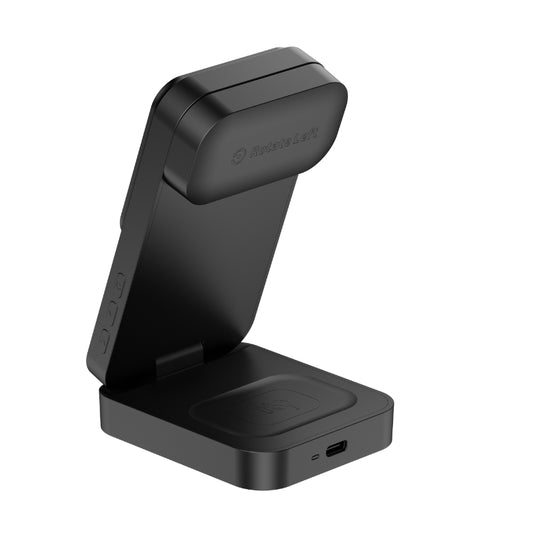 شاحن هافيت W3107 اللاسلكي 3 في 1 باللون الأسود