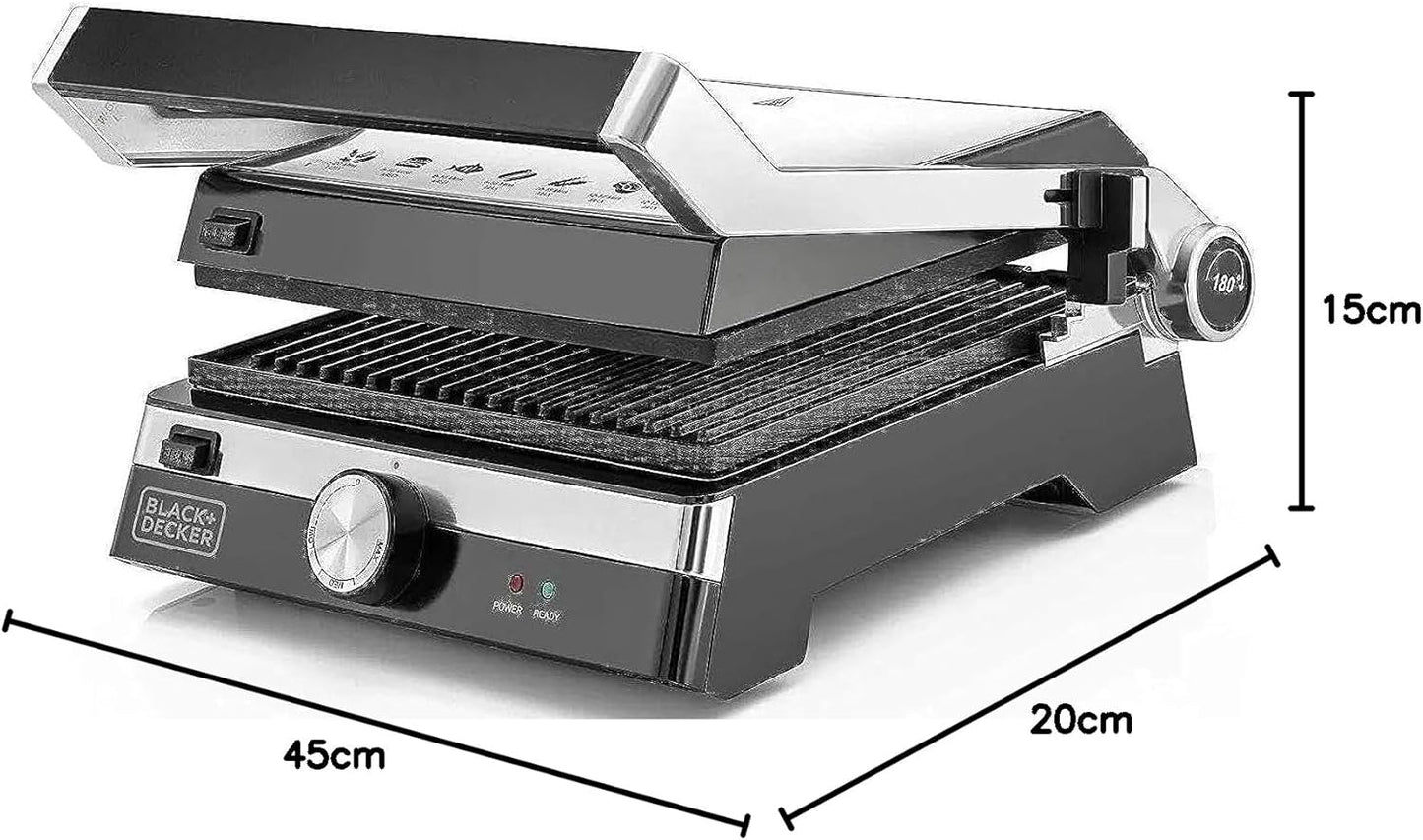 A 2000 watt grove (180 degrees) with removable plates Black + Dec.