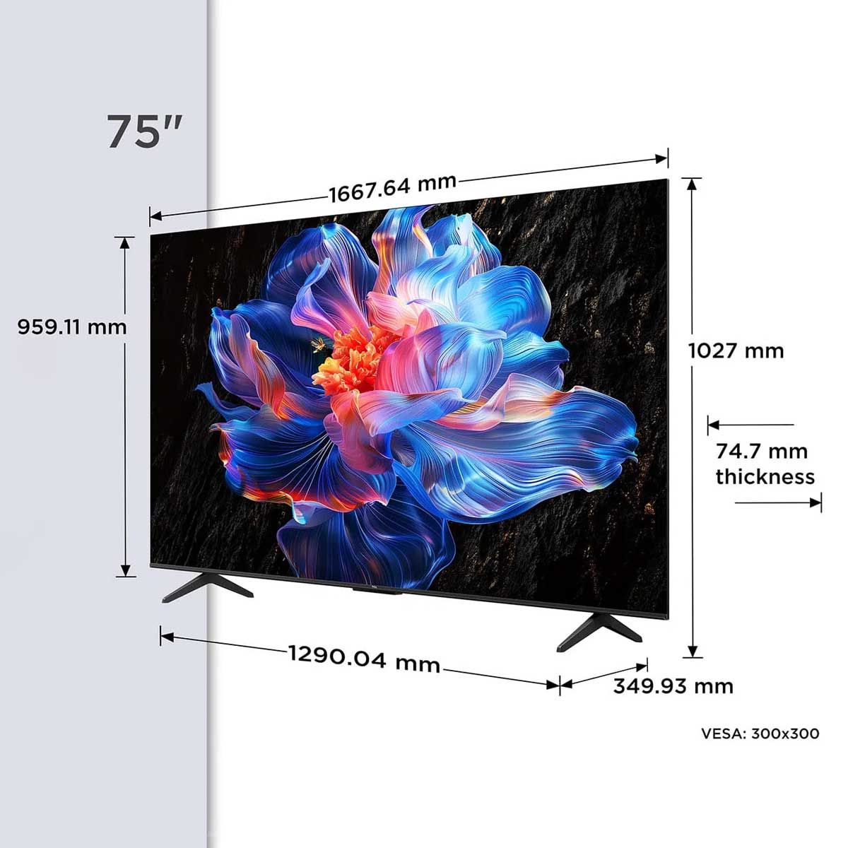 TCL V6C 75" UHD 4K TV With Dolby Audio HDR 10