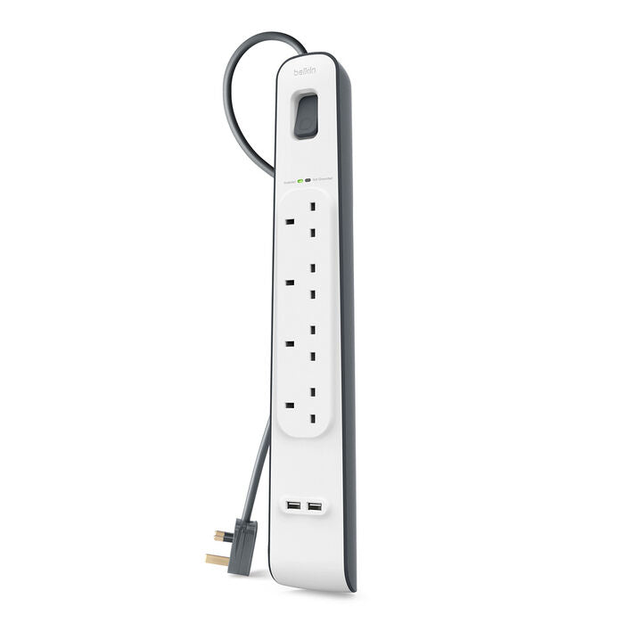"Belkin Surge Plus with 2 USB port - 12 watts / 2 meters / 4 plugs"