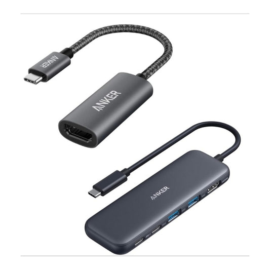 محول Anker PowerExpand+ USB-C إلى HDMI 4K باللون الرمادي