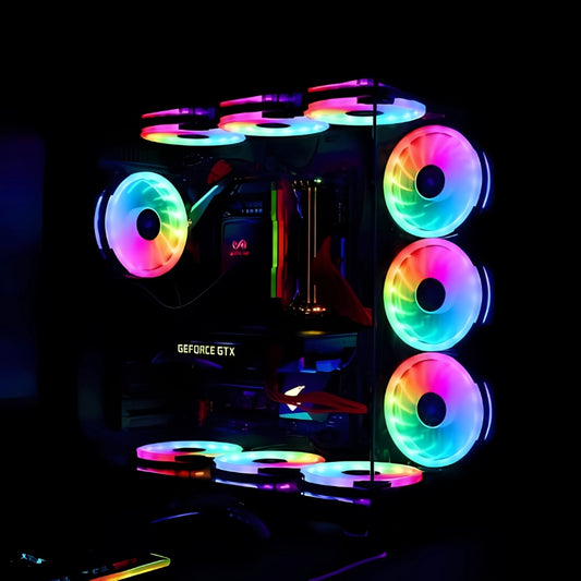 مروحة هافيت لتبريد F2089 RGB LED صندوق الكمبيوتر