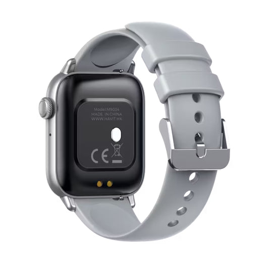 ساعة هافيت M9034 الذكية مربعة الشكل باللون الرمادي