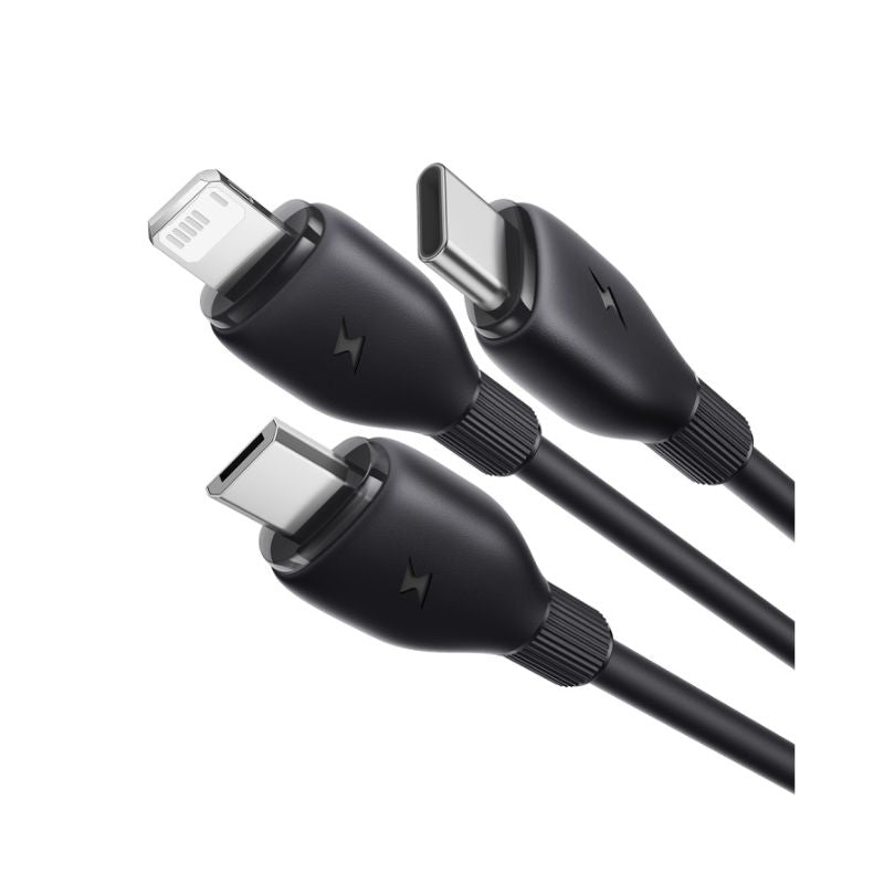 باسيوس كابل ألترا فاست 3 في 1 USB-A→M+L+C 3.5A بطول 1.3م