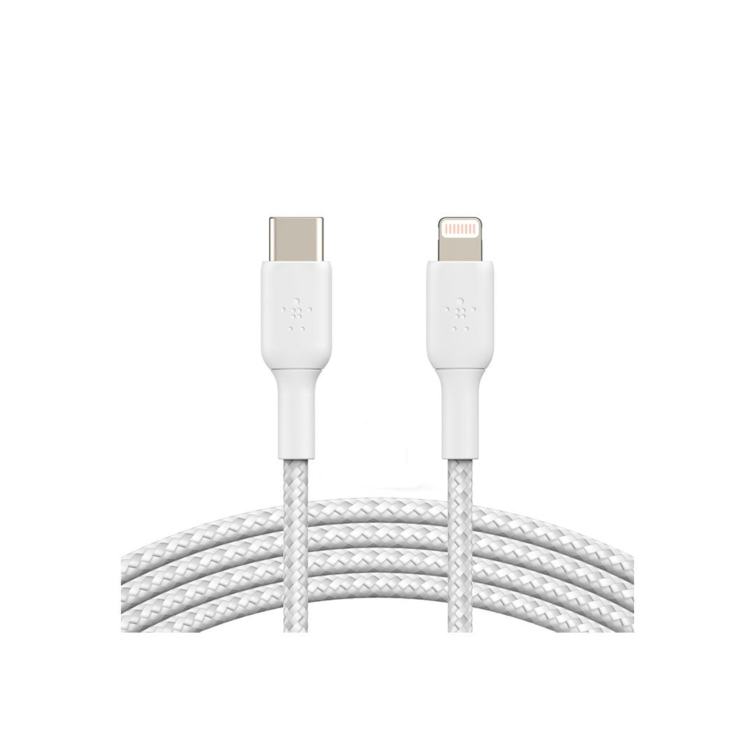 "Belkin Cable branded from USB -C to Lightning with a length of 2 meters - white"