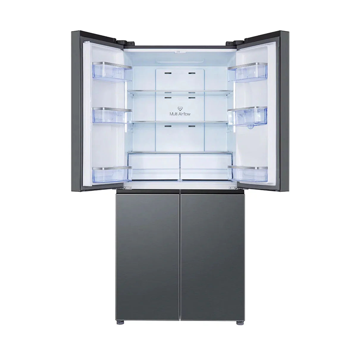 ثلاجة TCL C740CDGG بأربع أبواب 24 قدم - انفيرتر بتقنية البخاخ وتصميم ستانلس ستيل غامق