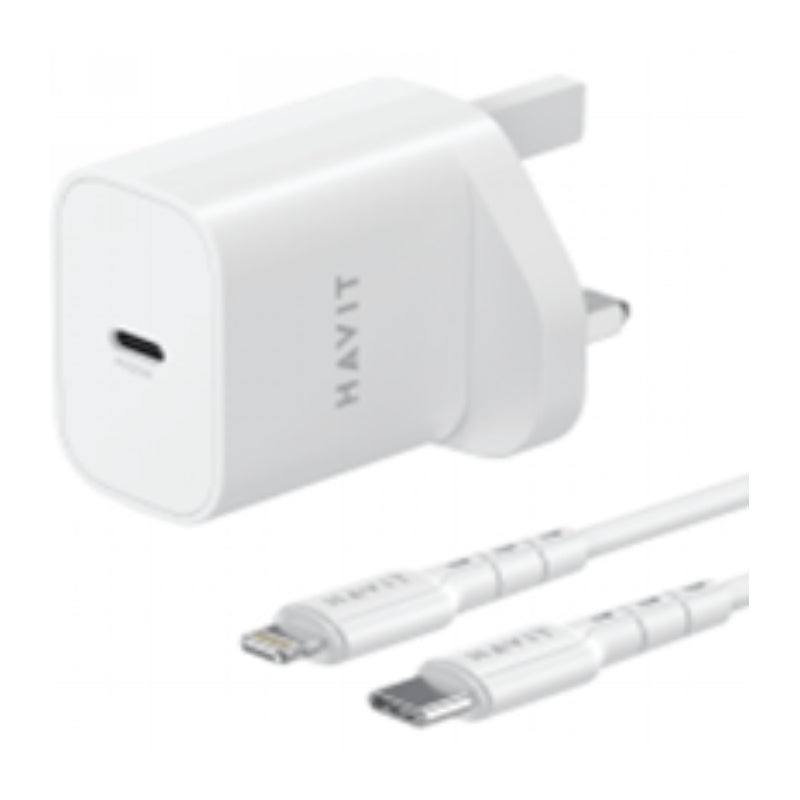 شاحن Havit ST711 UK مع كابل C إلى L بقوة 20 واط