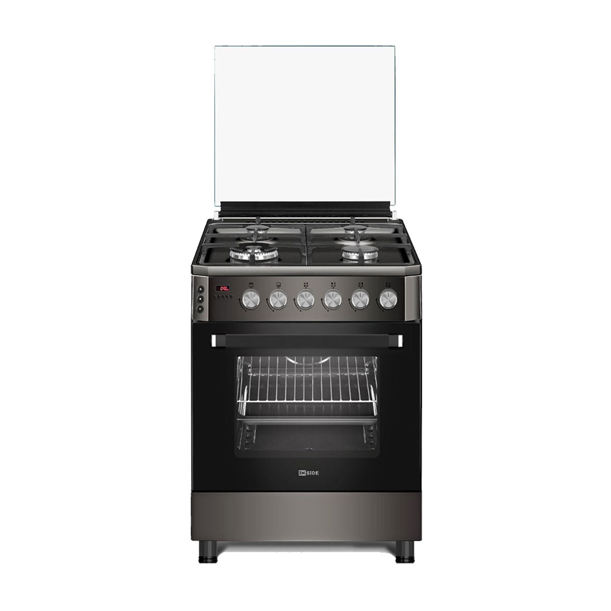 INSIDE FID-6031-SMK Gas Cooker 4 Burners, Black طباخ انسايد