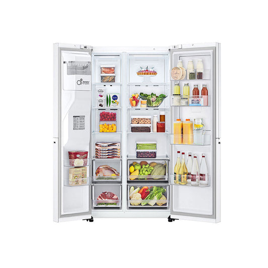 LG refrigerator four doors GCJ -287GNW - 674 liters - white