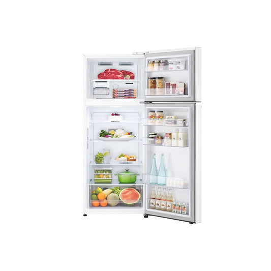 LG GNB-582GVWP refrigerator with 423 liters, white color