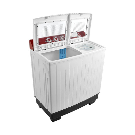 Dinka washing machine with two sinks, 14 kg red