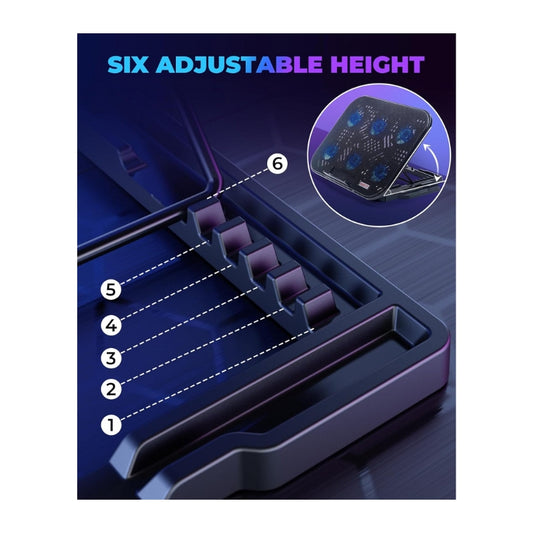 حامل لابتوب Havit F2076 مزود بتبريد،أسود