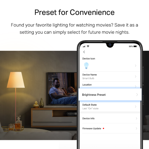 Smart Wi -Fi Light Bulb, Dimmable Tapo L510E - Wi -Fi smart lamp - Tapo L510E