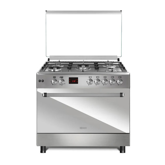 Inside Lu-Full90-SST GAS COOKER 5 Burners, 90cm Anside + MW20002 gift