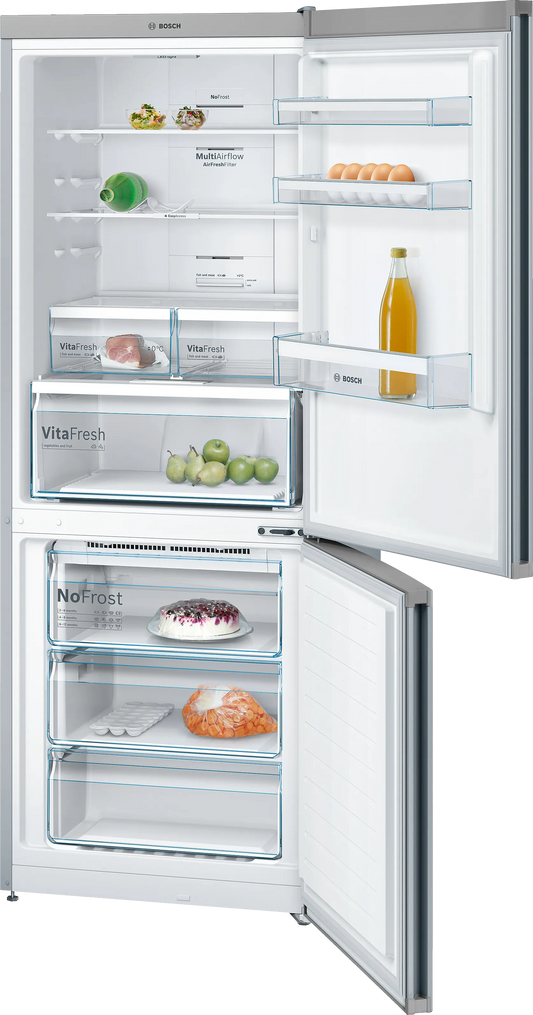 ثلاجة فريزر سفلي سلفر سلسلة 4 من بوش