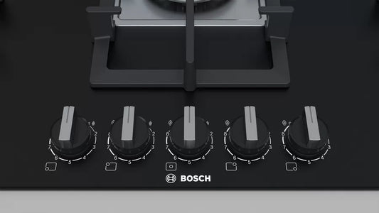 Cooks built -in 90 cm black glass chain 6 Bush