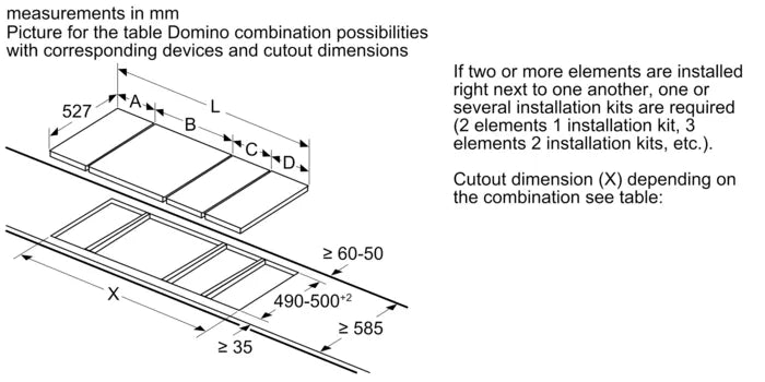Domino gas flat 30 cm 2 Blessing 8 Blessings from Bush