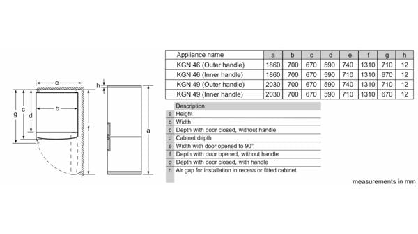 ثلاجة فريزر سفلي ابيض سلسلة 4 من بوش