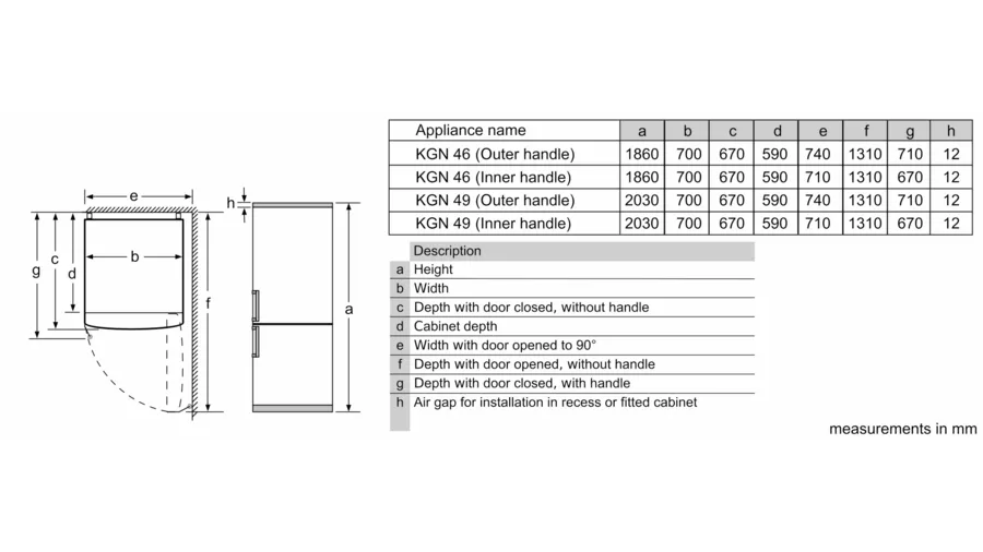 ثلاجة فريزر سفلي سلفر سلسلة 4 من بوش