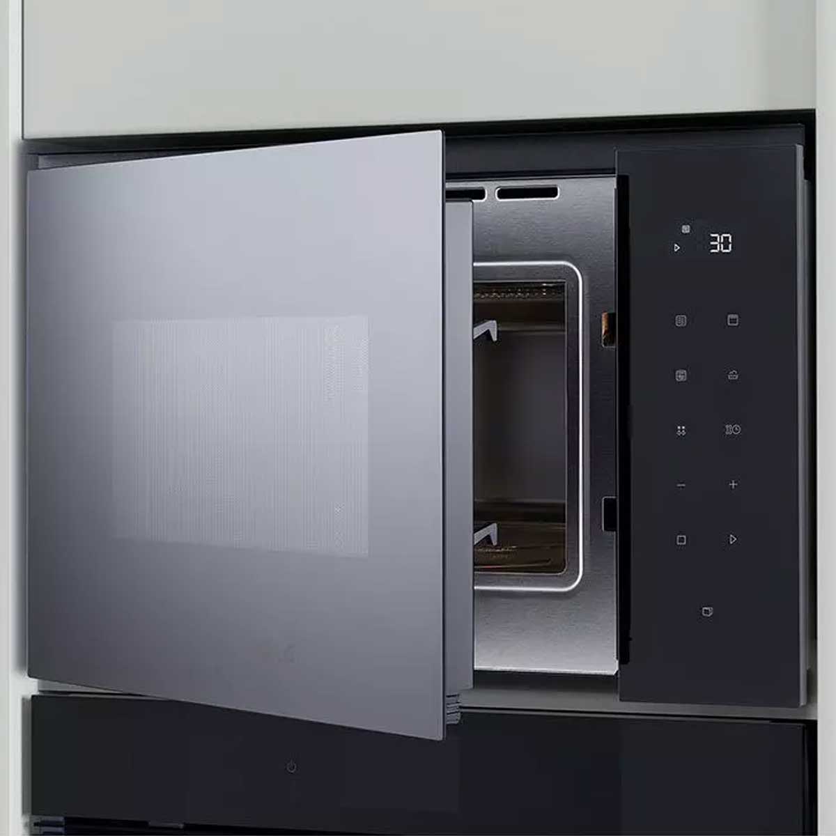 فرن ميكروويف مدمج LG MGBZ2593F، من الفولاذ المقاوم للصدأ مع شاشة لمس LED