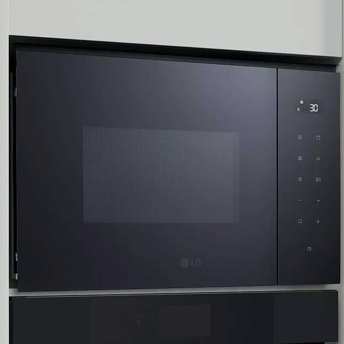 فرن ميكروويف مدمج LG MGBZ2593F، من الفولاذ المقاوم للصدأ مع شاشة لمس LED