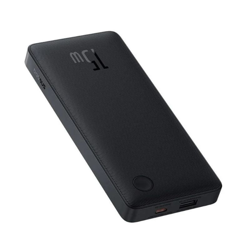 باسيوس باور بانك Airpow Lite10000 مللي أمبير 15 واط (مع كابل USB→C 30سم أبيض)