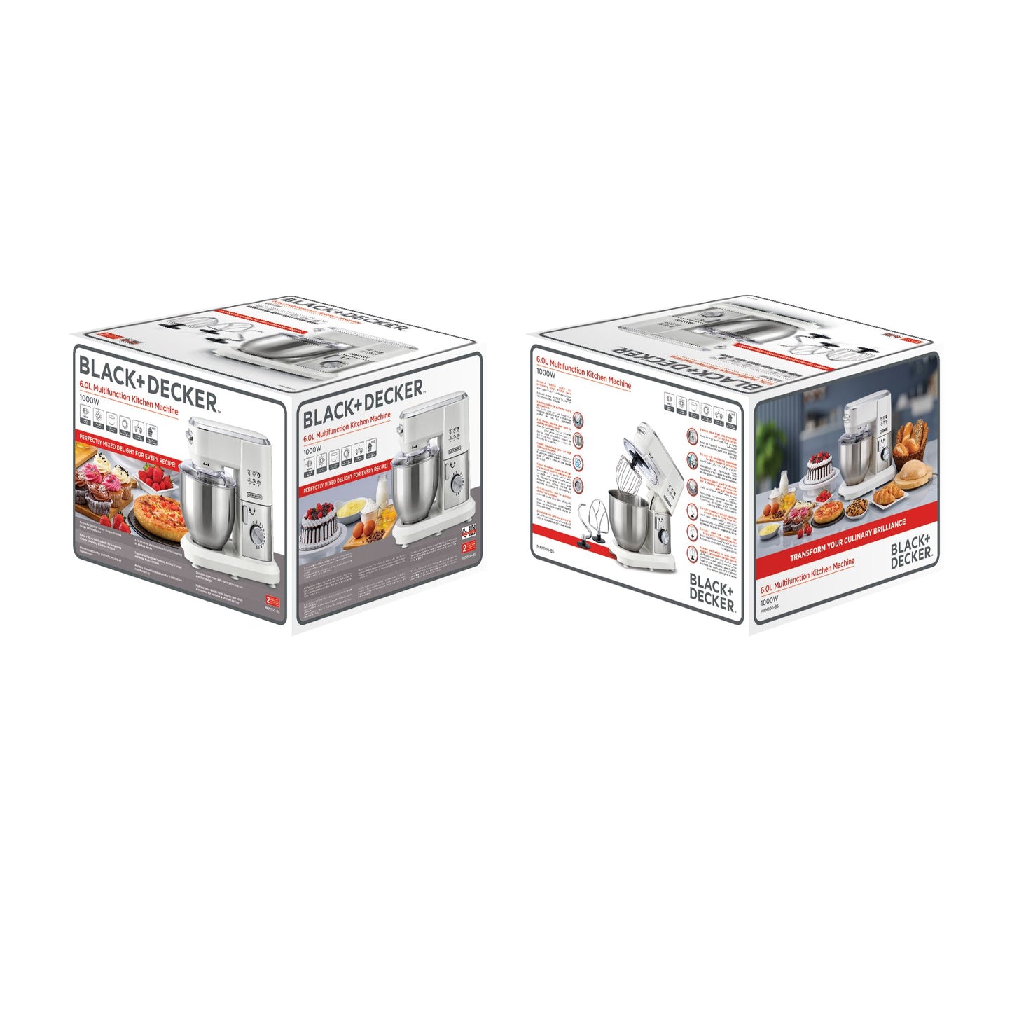 Multi-functional food preparation 6.0 liters, 1000 watts MKM100-B5 Black + Dec.