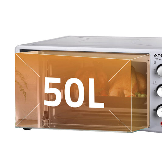 نيوال MOV-1650/03 فرن ميكروويف، سعة 50 لتر، 1800 وات، لون أحمر فرن نوال