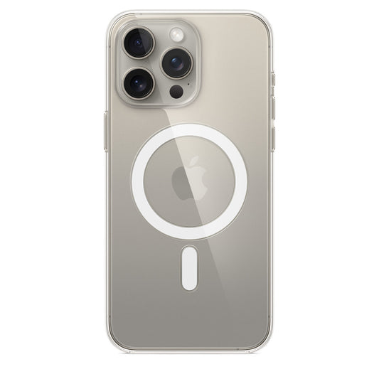 iPhone 15 Pro Max Clear Case with MagSafe - حافظة آيفون 15 برو ماكس الشفافة مع MagSafe