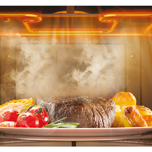 NEWAL MWO-2595/02 فرن ميكروويف مدمج، سعة 20 لتر، وظيفة الشواية، أسود ميكرويف نوال