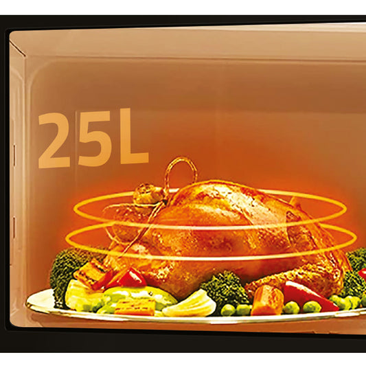 NEWAL MWO-2595/05 فرن ميكروويف مدمج، سعة 20 لتر، وظيفة الشواية، فضي ما سيراميك نوال