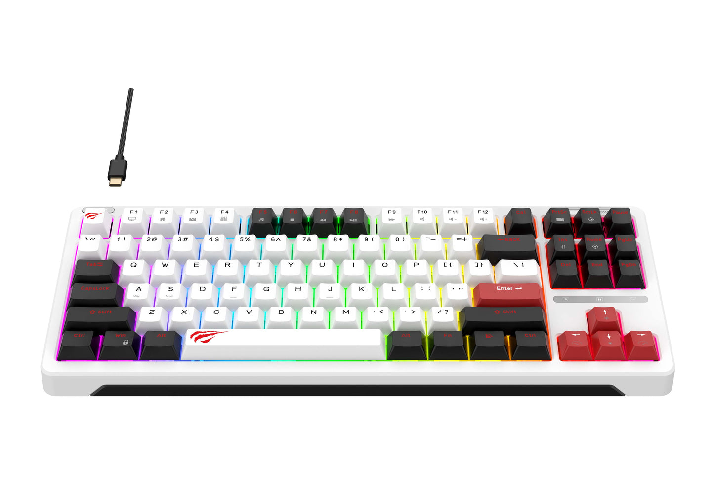 كيبورد باللون الابيض للالعاب KB902L من هافيت