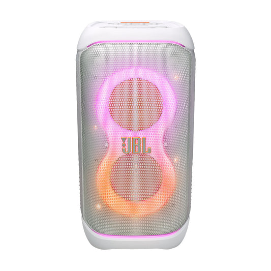 سماعة JBL PartyBox Stage 320 – صوت حفلات جهير مع إضاءة تفاعلية وتجربة غامرة