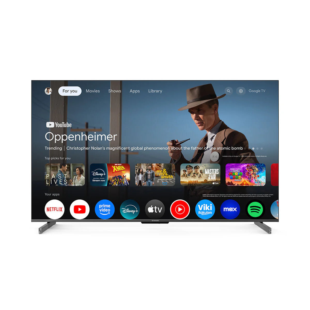 شاشة شينون 65 بوصة SH65SQ10SGTV Mini QLED 4K – معدل تحديث 144Hz – نظام Google TV
