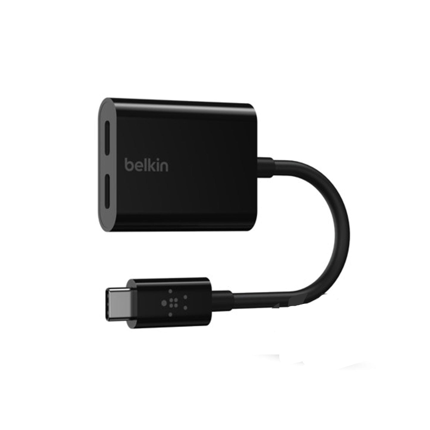 The USB-C transformer to sound + charging in black