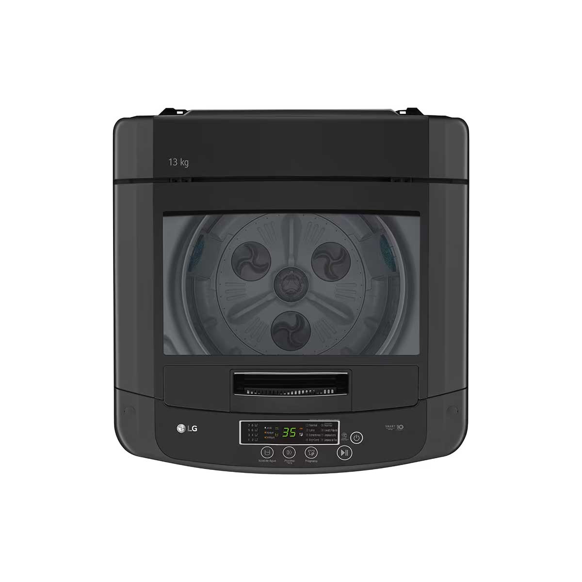 LG T1385neht2 loft washing machine, with a capacity of 13 kg, equipped with Smart Inverter technology