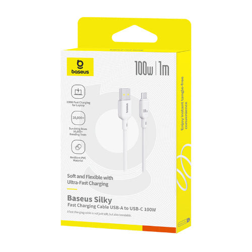 كابل باسيوس Silky USB-C أبيض