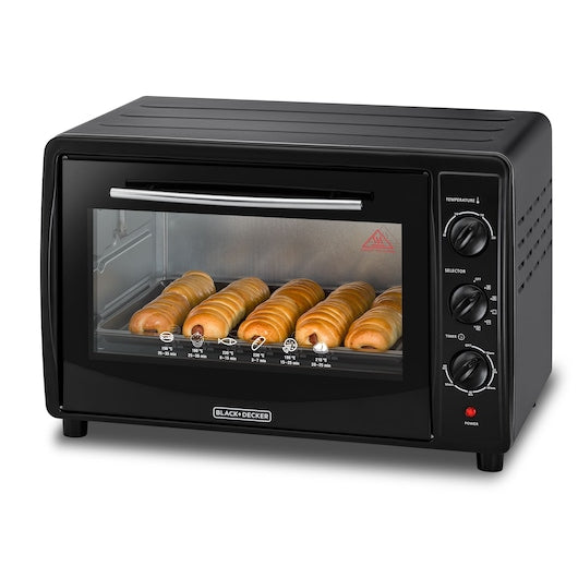 Tustter Black + Decker Tro45rdg-B5 with a capacity of 45 liters with double glass and rotating grill