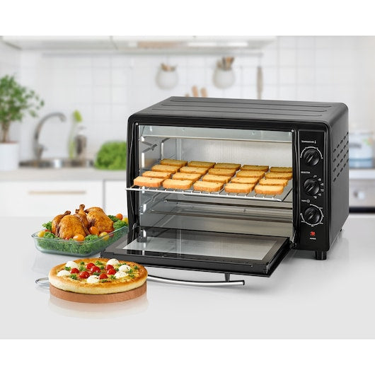 Tustter Black + Decker Tro45rdg-B5 with a capacity of 45 liters with double glass and rotating grill