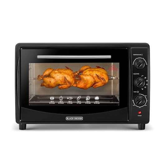 Tustter Black + Decker Tro45rdg-B5 with a capacity of 45 liters with double glass and rotating grill