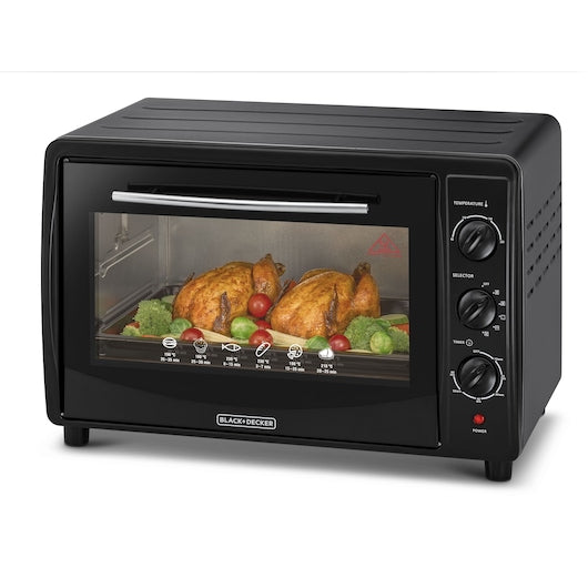 توستر فرن بلاك + ديكر TRO45RDG-B5 بسعة 45 لتر مع زجاج مزدوج وشواية دوارة