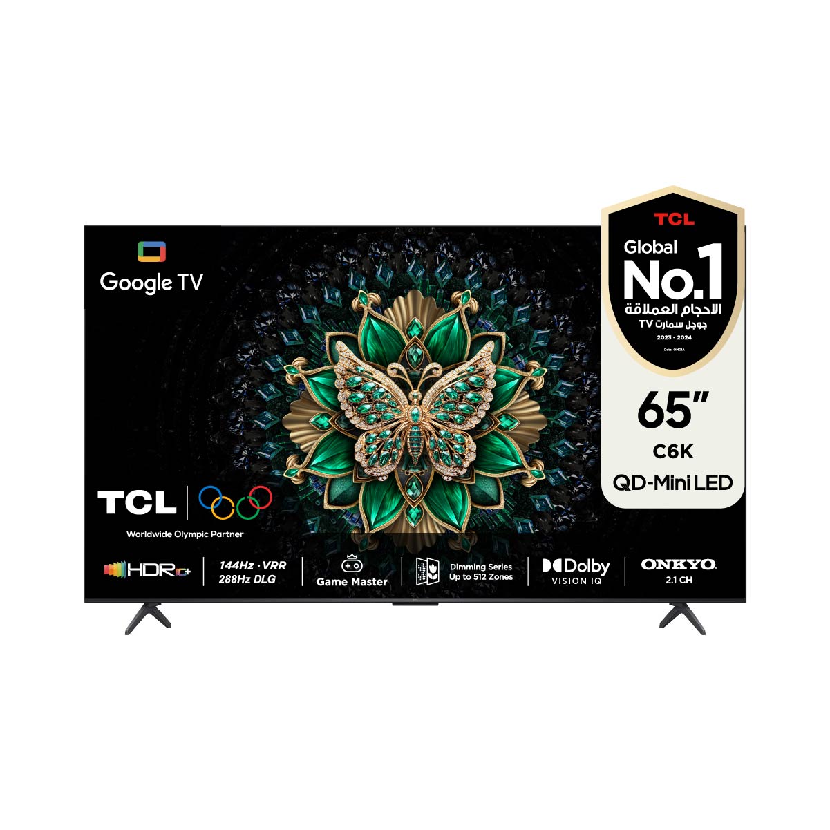 TCL C6K 65" QD-Mini LED 4K Up to 512* Zones 288Hz Game Accelerator HDR 1000 nits